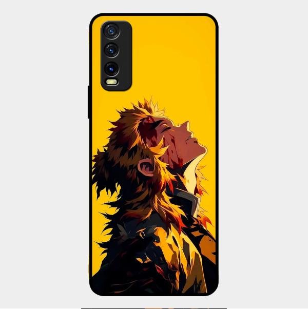 Burning Heart Glass Case Cover For Vivo Y12G