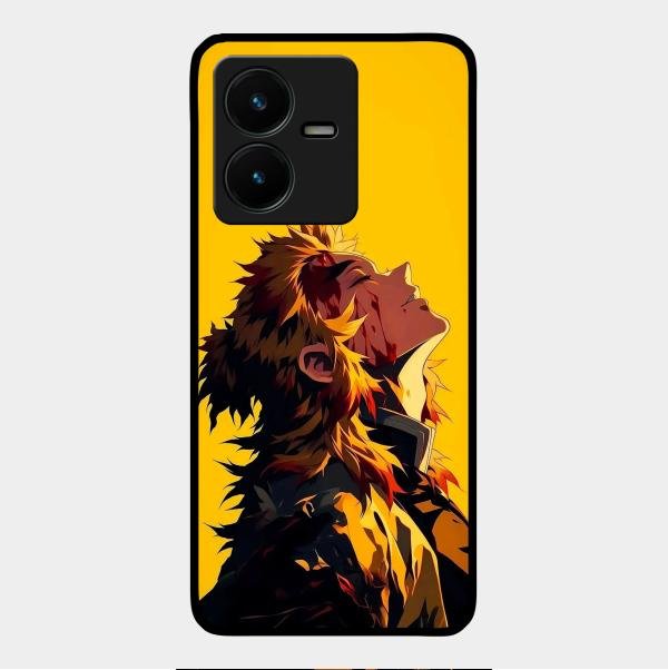 Burning Heart Glass Case Cover For Vivo Y22