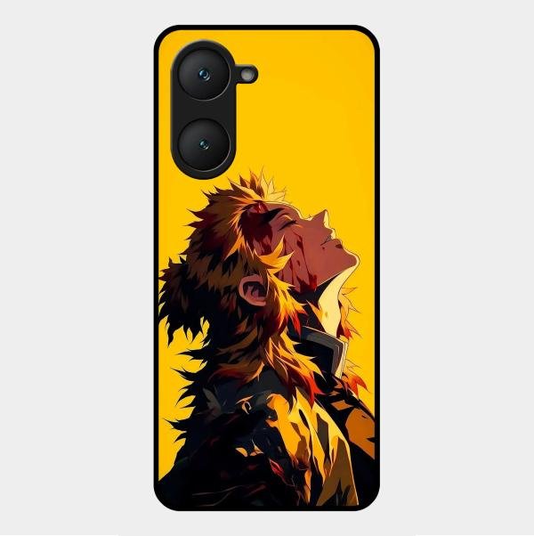 Burning Heart Glass Case Cover For Vivo Y28S 5G