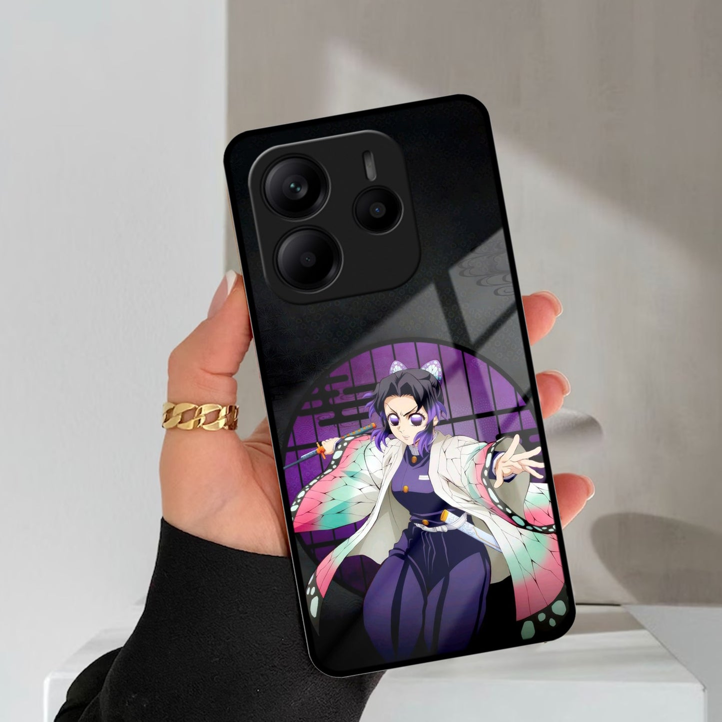 Butterfly Blade Glass Case Cover For Redmi