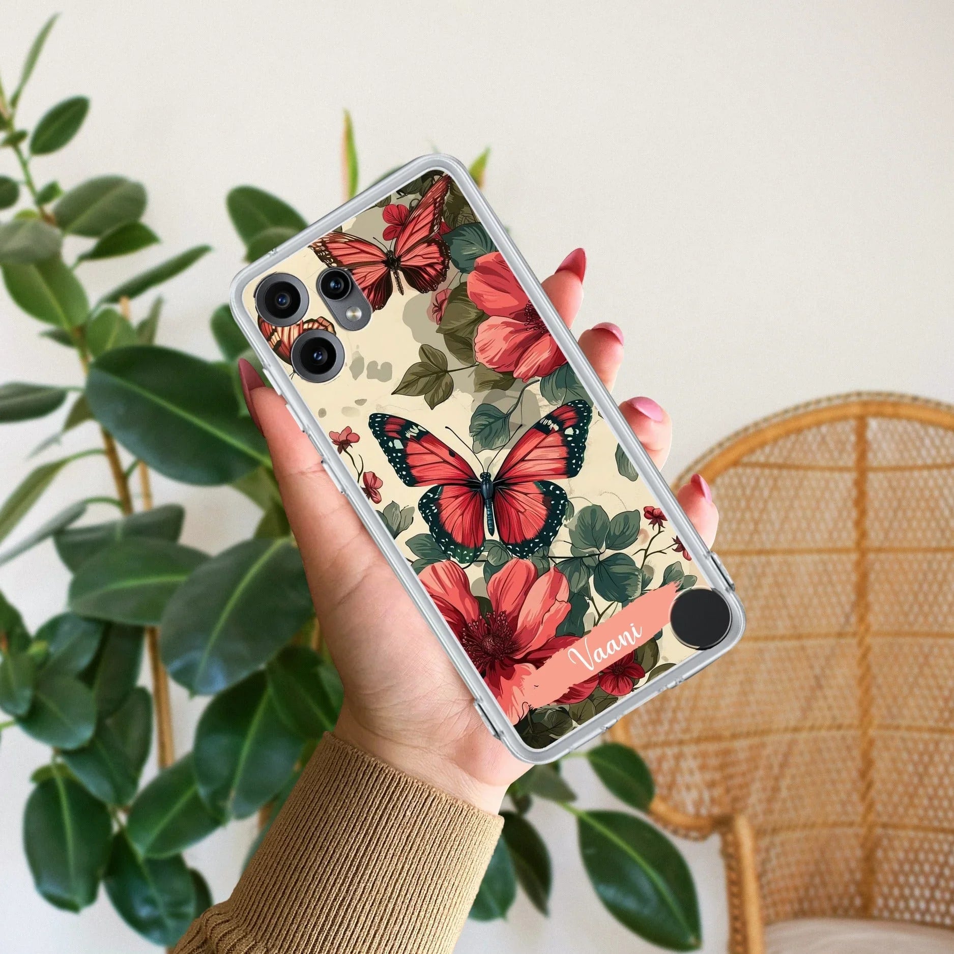 Butterfly Customize Transparent Silicon Case For Nothing - ShopOnCliQ