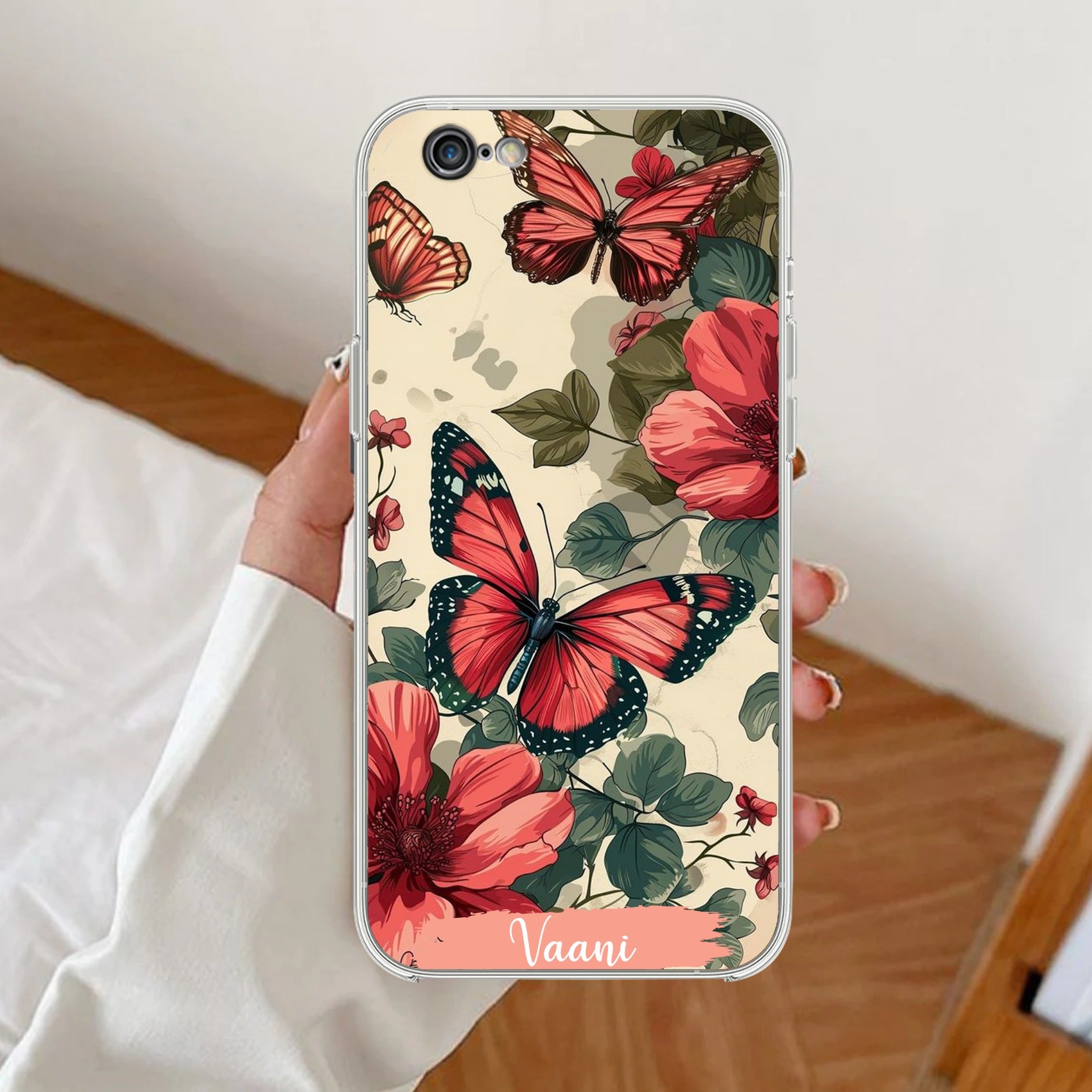 Butterfly Customize Transparent Silicon Case For iPhone 7 / iPhone 8 / iPhone Se 2020