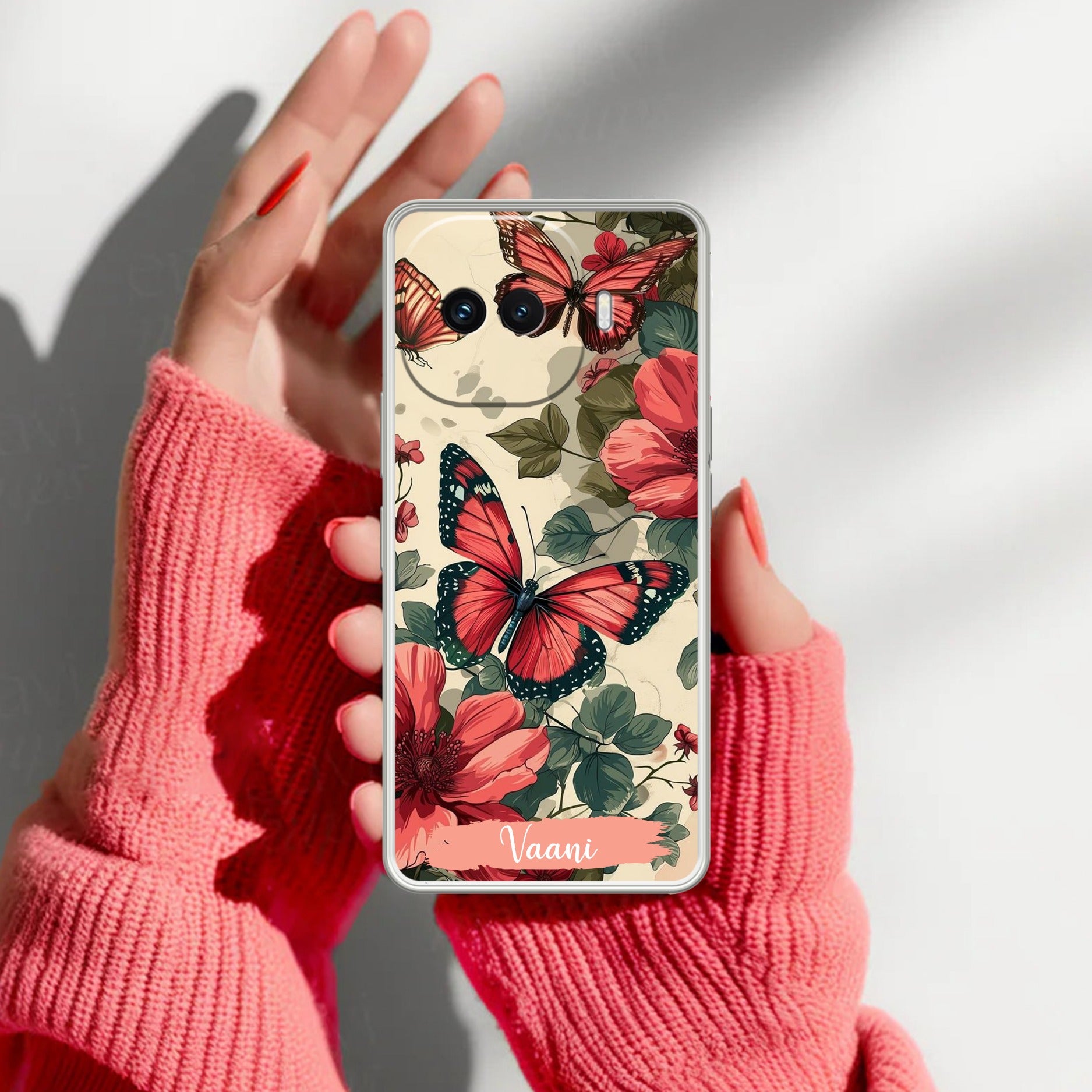 Butterfly  Customize Transparent Silicon Case For iQOO 15R 5G