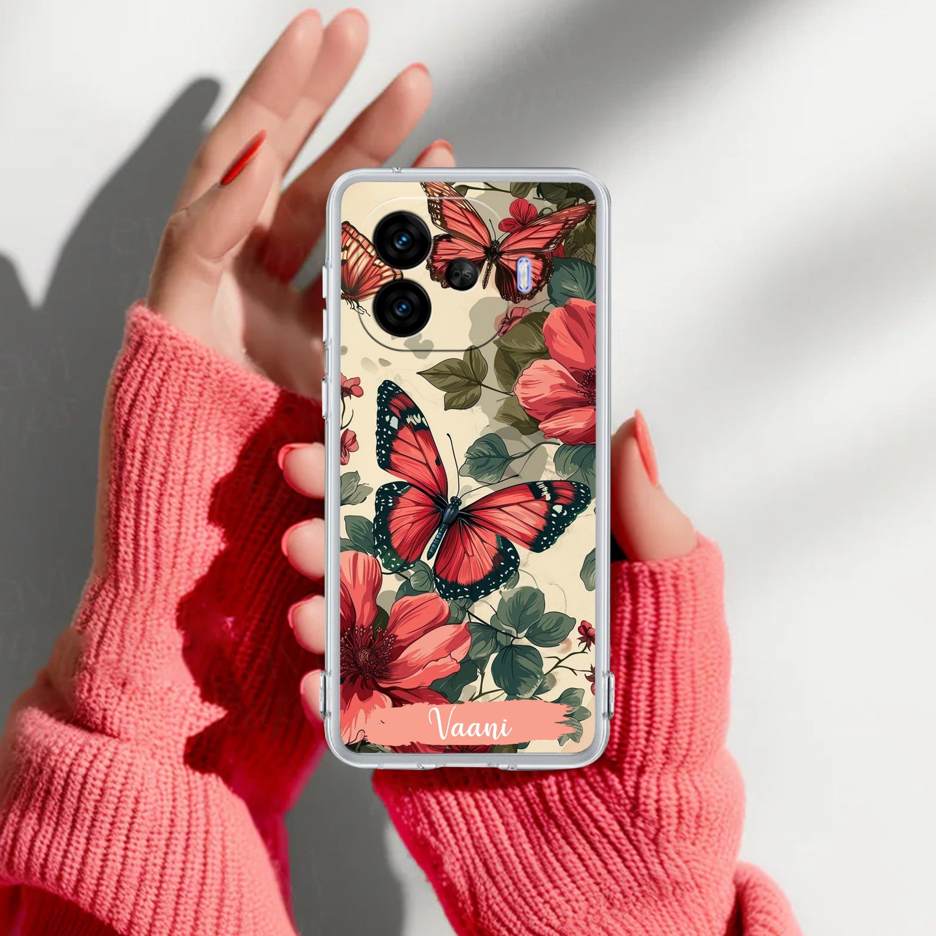 Butterfly  Customize Transparent Silicon Case For iQOO Neo 10R 5G