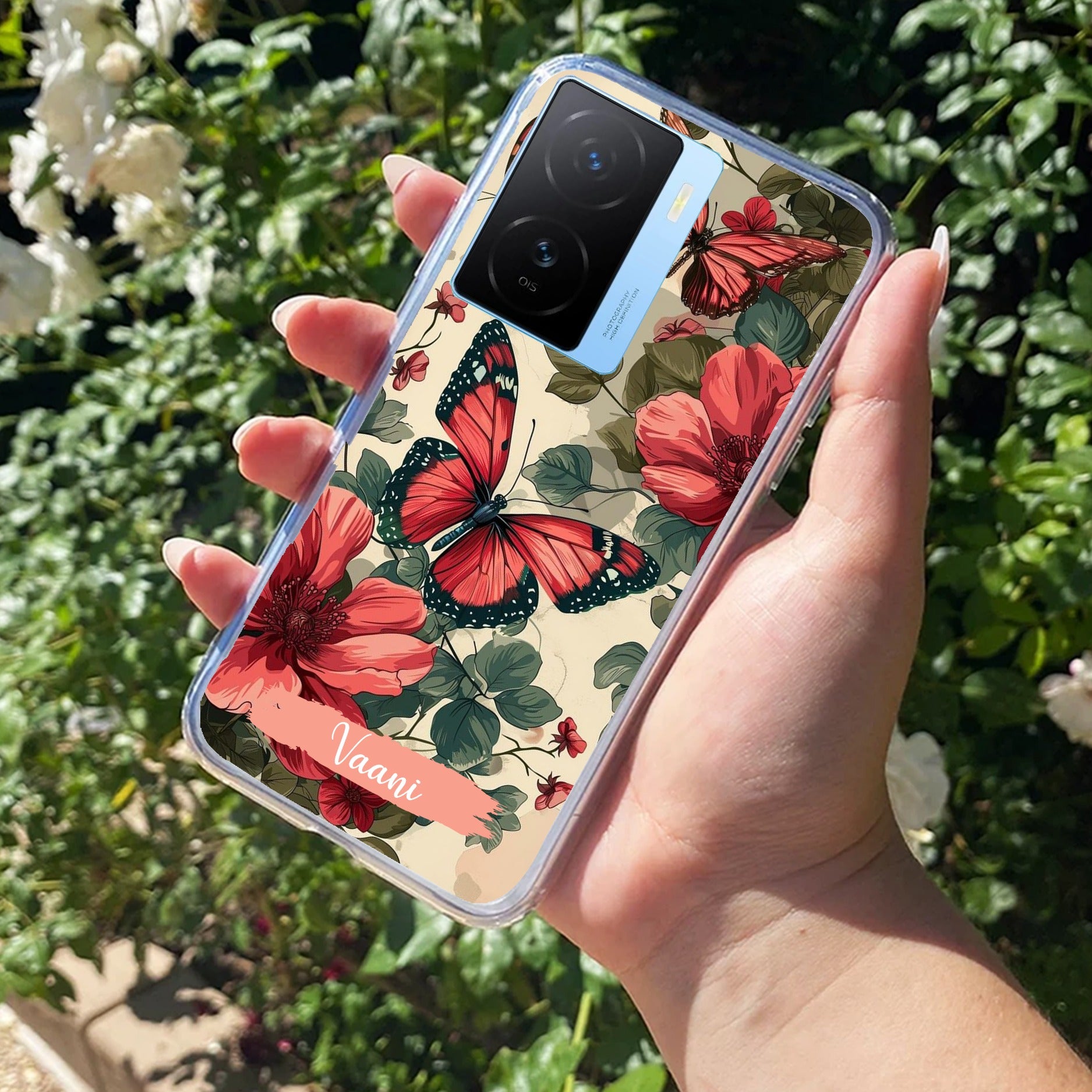 Butterfly  Customize Transparent Silicon Case For iQOO Z7s 5G