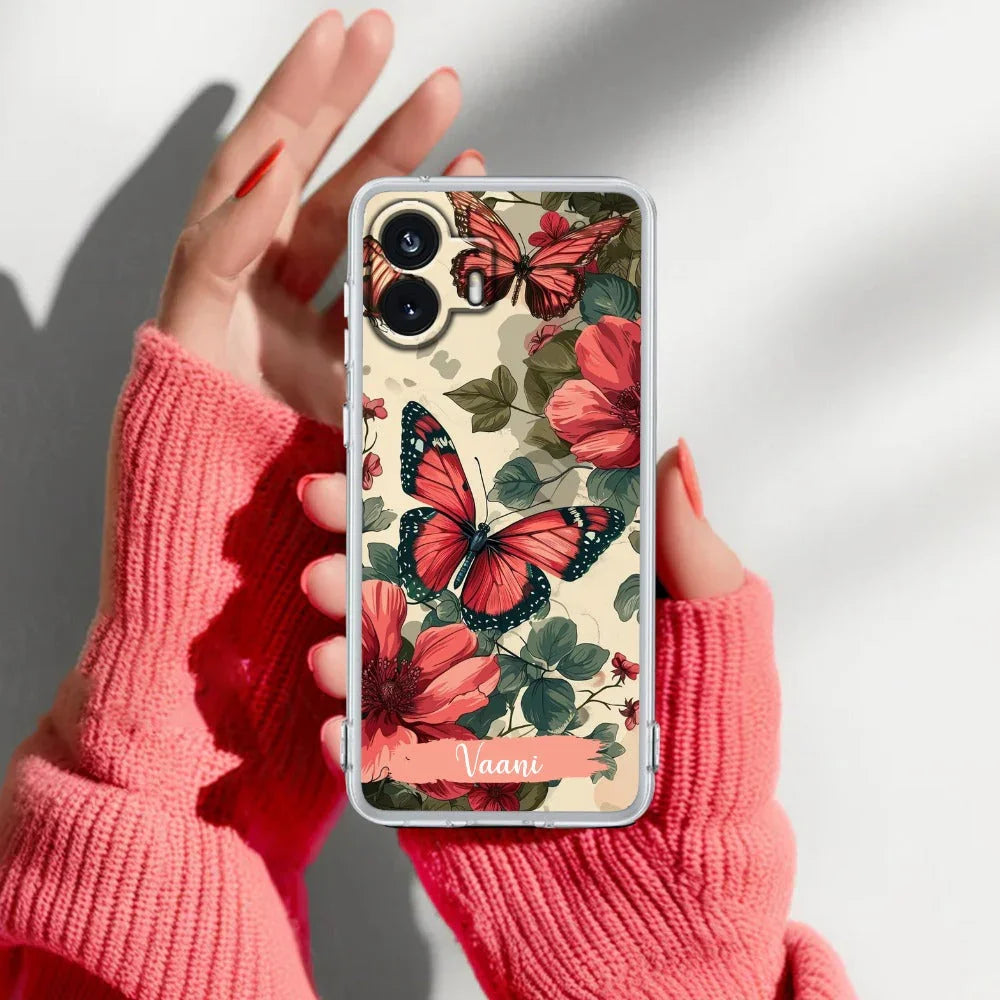 Butterfly Customize Transparent Silicon Case For Nothing - ShopOnCliQ