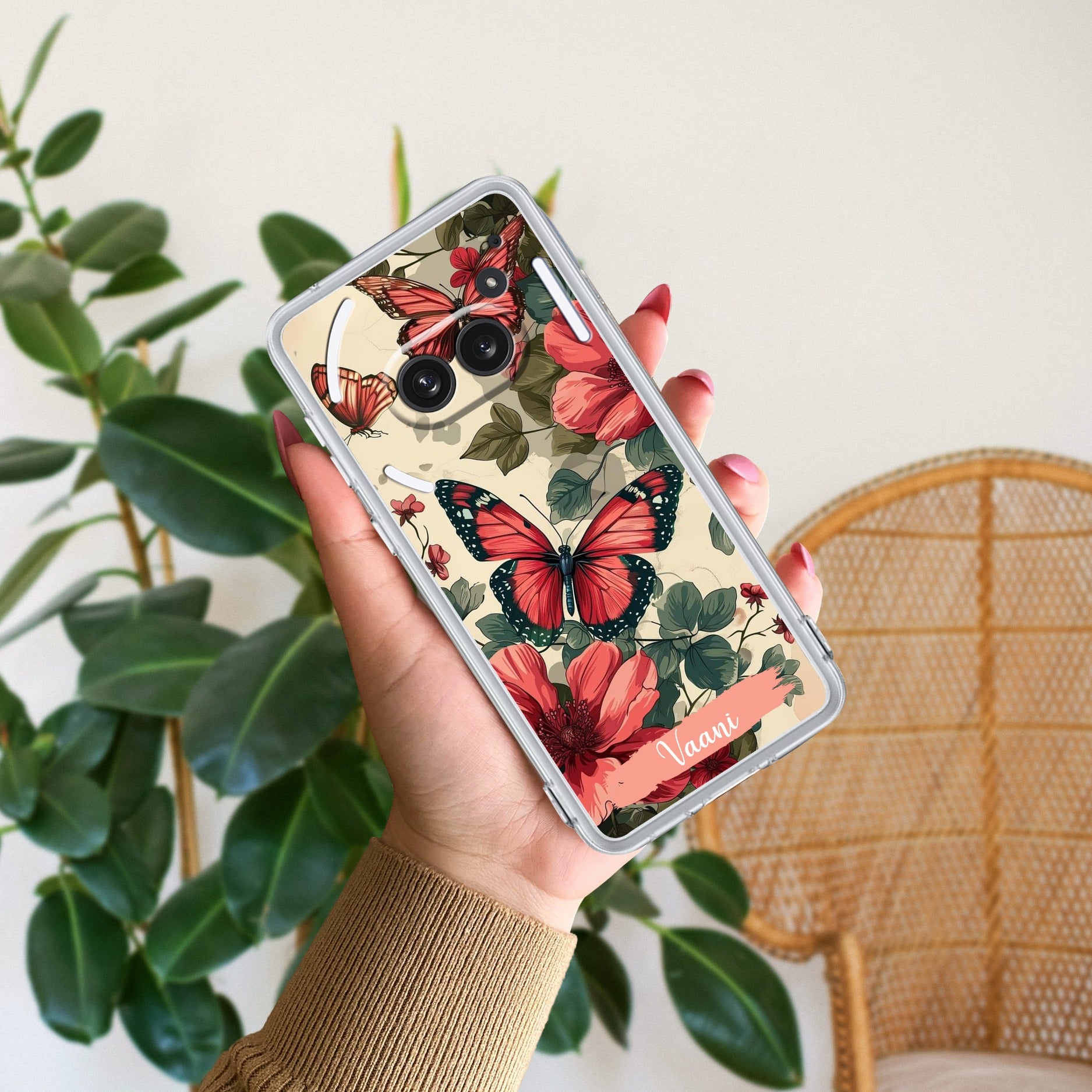 Butterfly Customize Transparent Silicon Case For Nothing Phone 2a 5G
