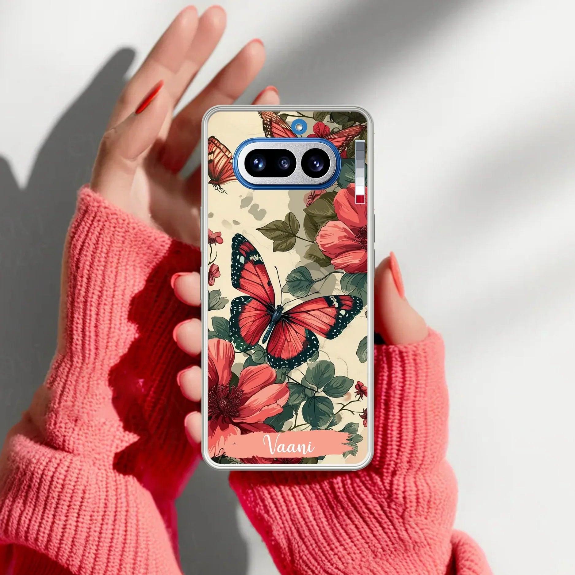 Butterfly Customize Transparent Silicon Case For Nothing Phone 4A Pro 5G