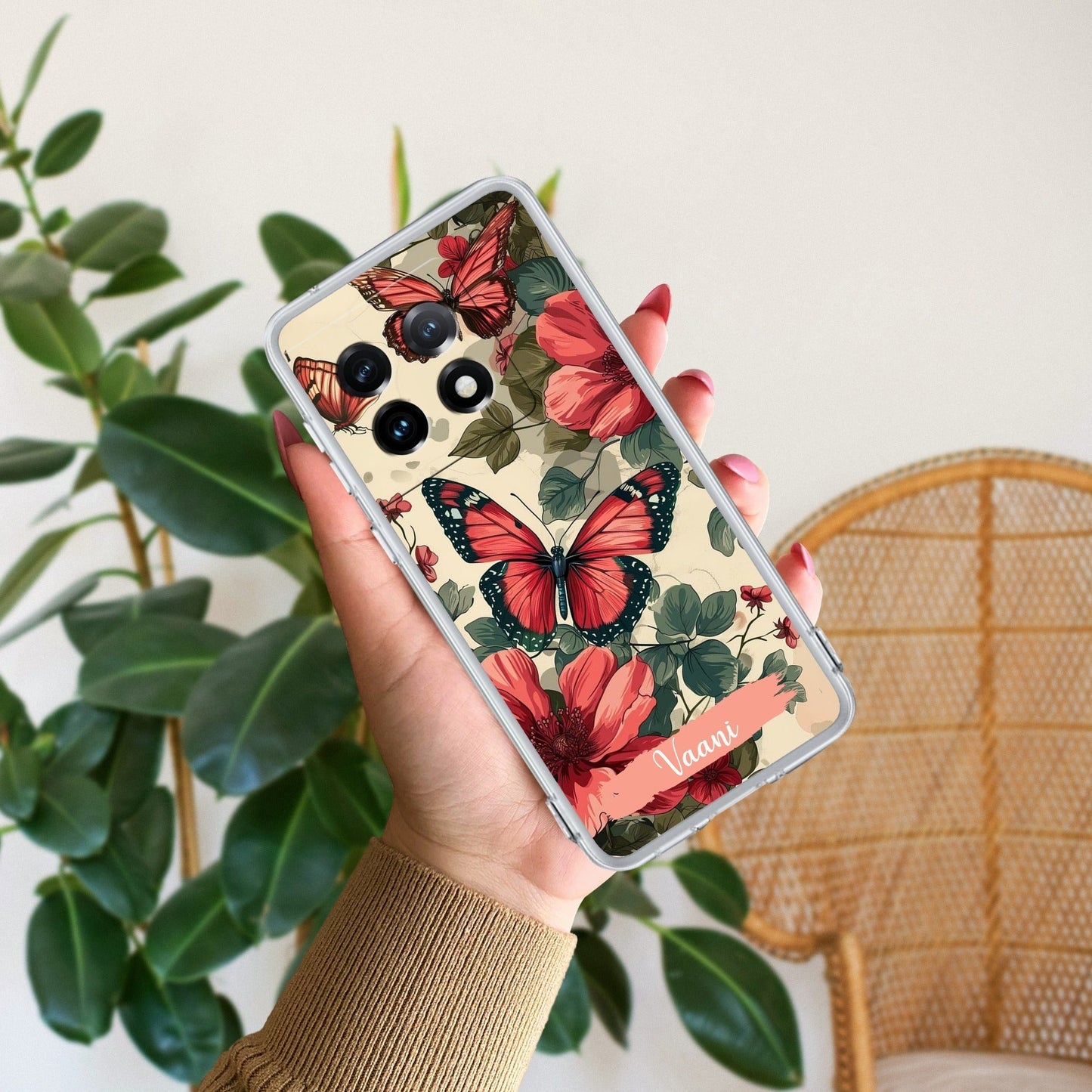 Butterfly Customize Transparent Silicon Case For OnePlus