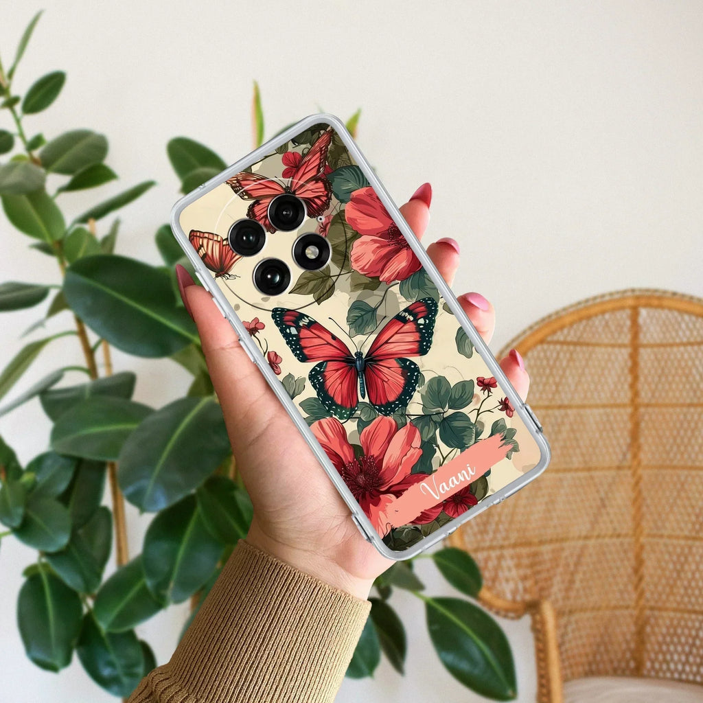 Butterfly Customize Transparent Silicon Case For OnePlus Nord 2T 5G