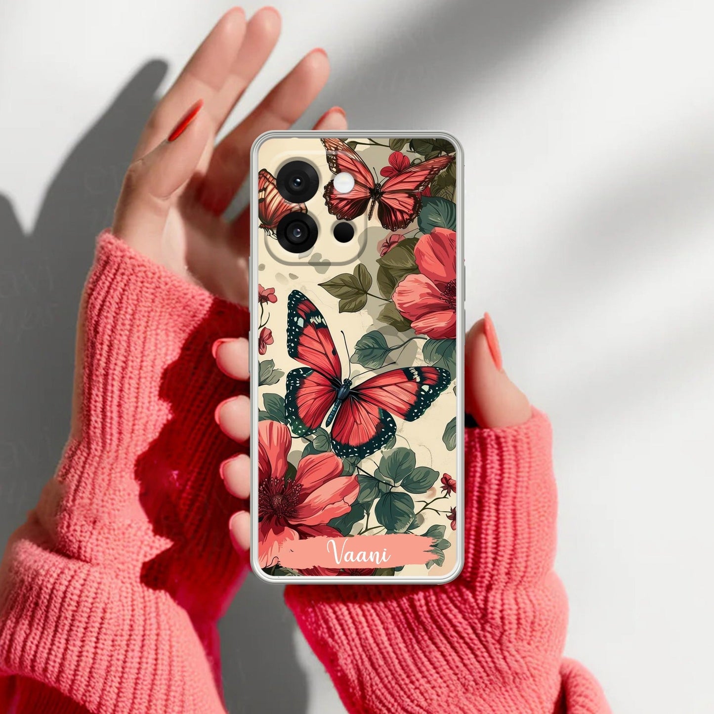 Butterfly Customize Transparent Silicon Case For OnePlus