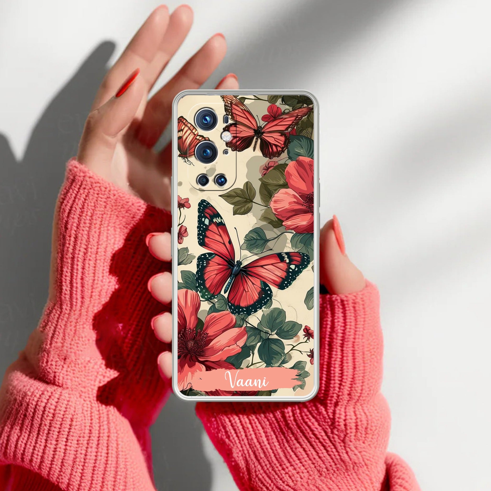Butterfly Customize Transparent Silicon Case For OnePlus