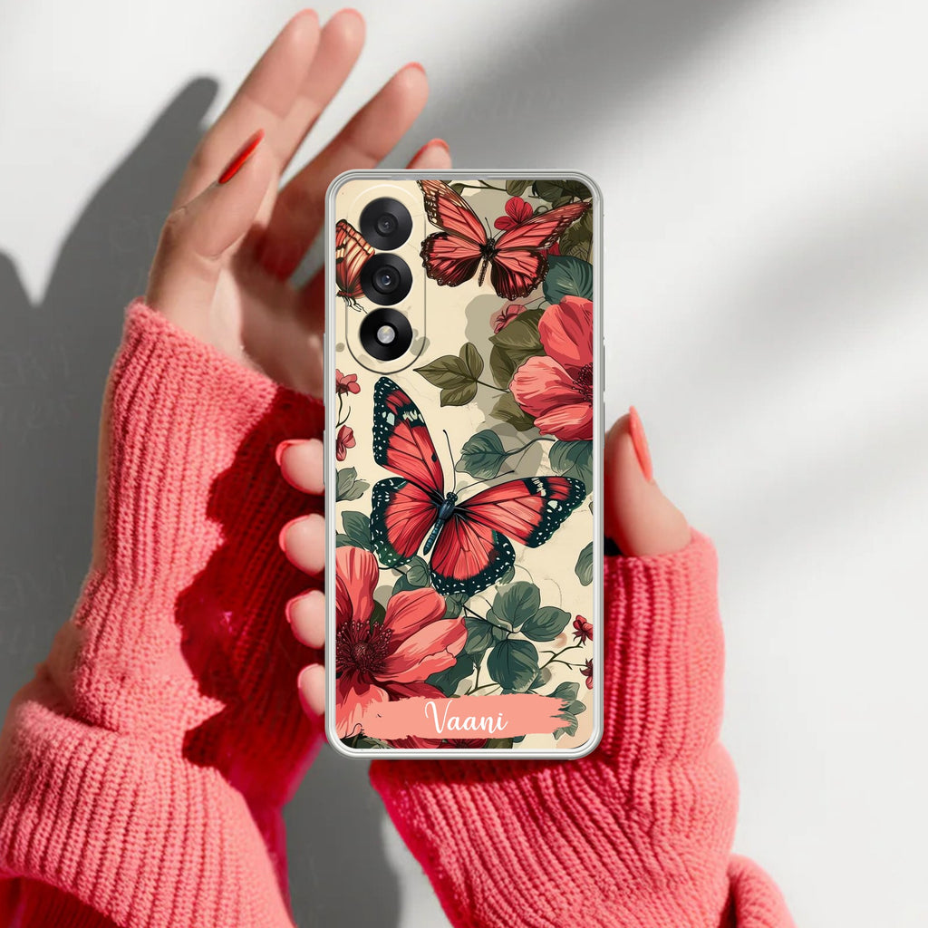 Butterfly Customize Transparent Silicon Case For OnePlus Nord 5 5G