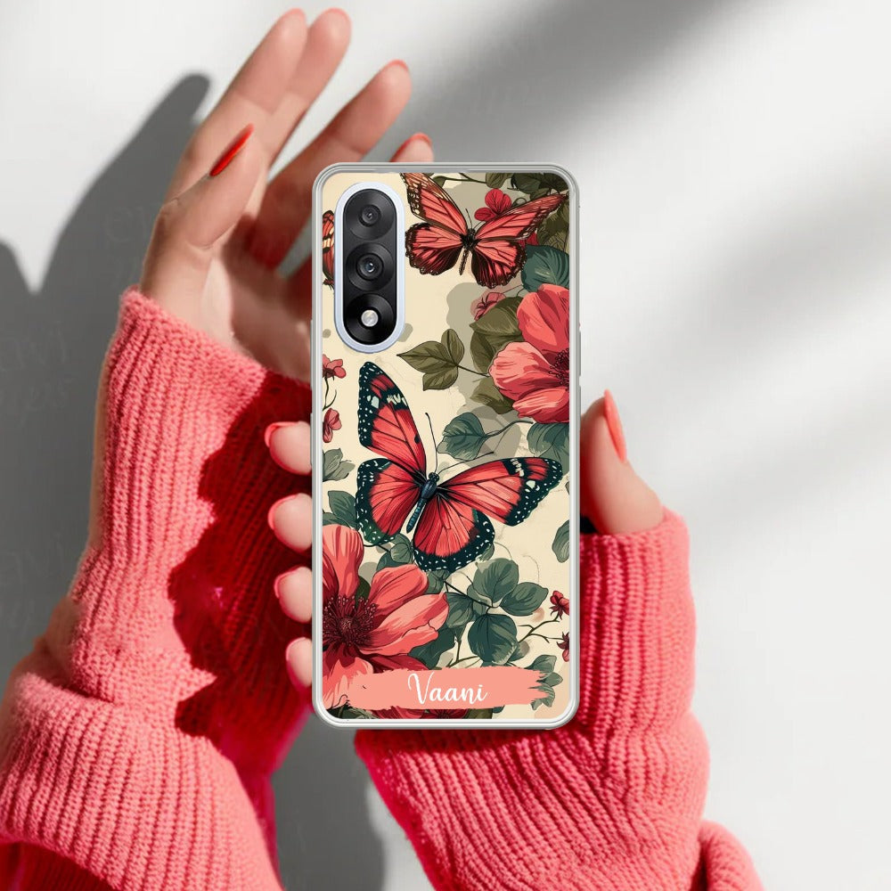 Butterfly Customize Transparent Silicon Case For OnePlus