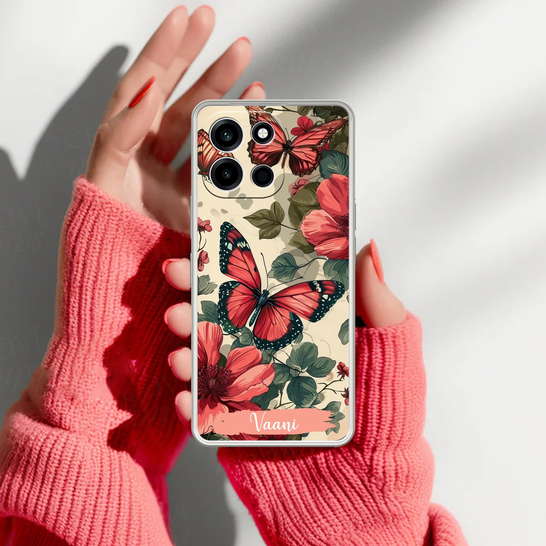 Butterfly Customize Transparent Silicon Case For OnePlus Nord 6 5G