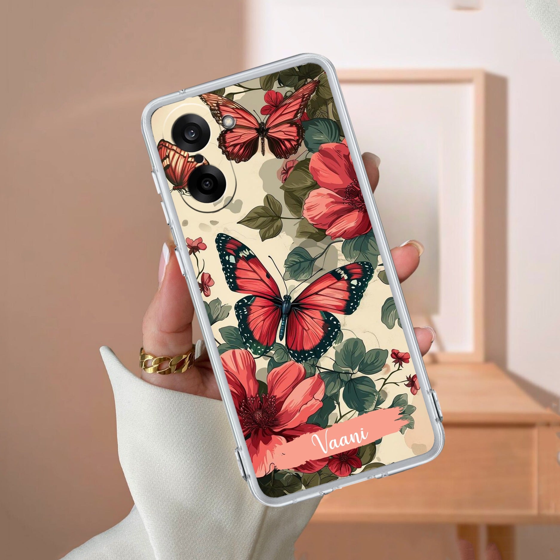 Butterfly Customize Transparent Silicon Case For OnePlus