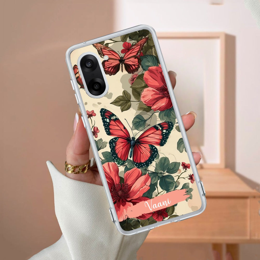 Butterfly Customize Transparent Silicon Case For OnePlus