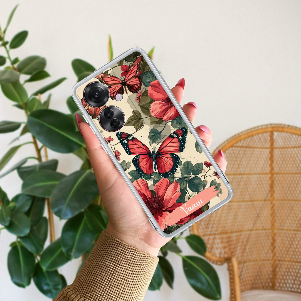 Butterfly  Customize Anti Yellow Case For Oppo F25 Pro 5G