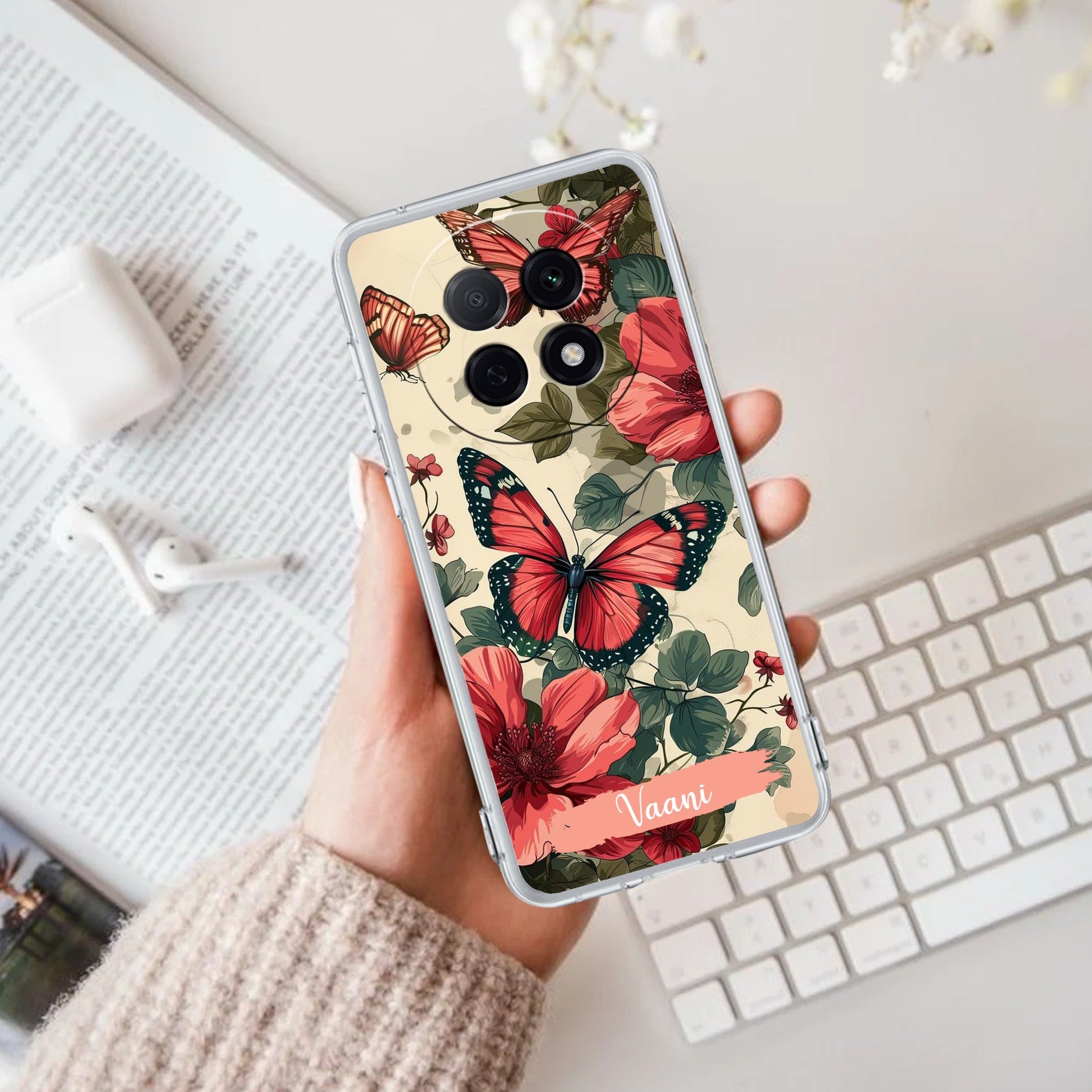Butterfly  Customize Anti Yellow Case For Oppo F29 Pro 5G