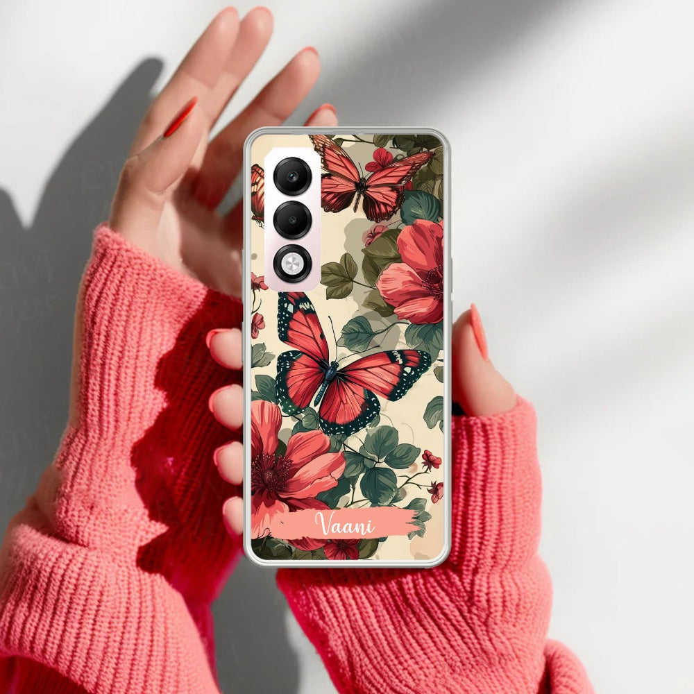 Butterfly  Customize Transparent Silicon Case For Oppo