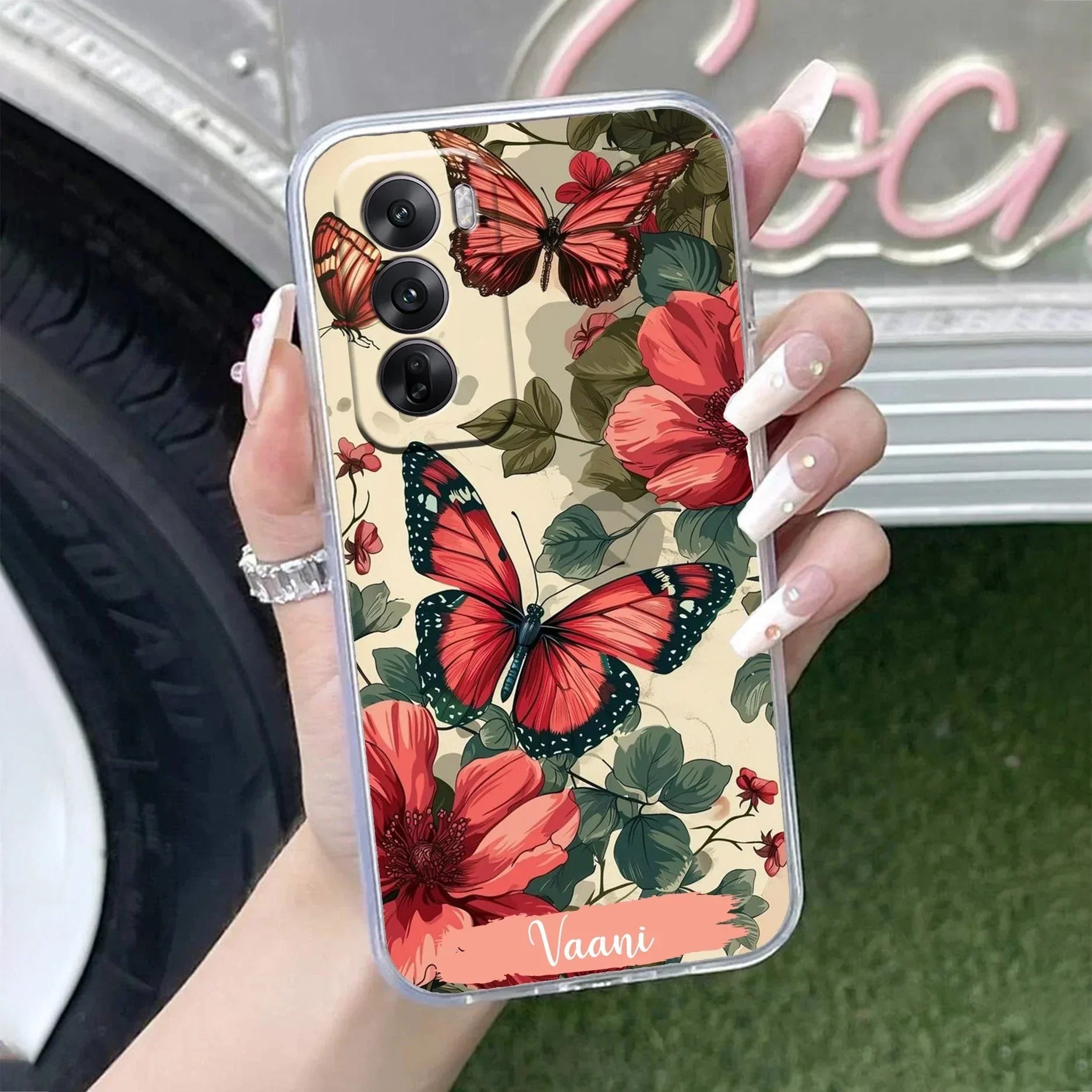 Butterfly  Customize Anti Yellow Case For Oppo Reno 12 Pro 5G