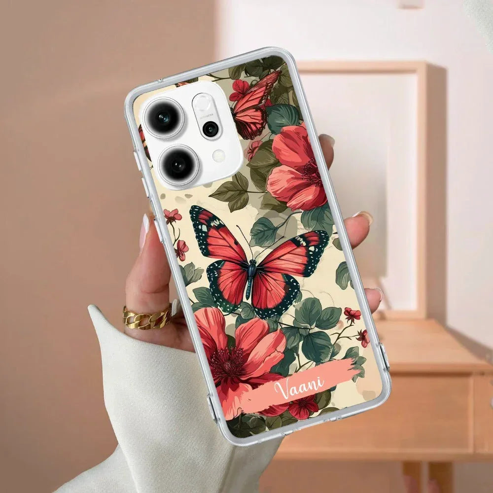 Butterfly  Customize Anti Yellow Case For OPPO Reno 14 Pro 5G