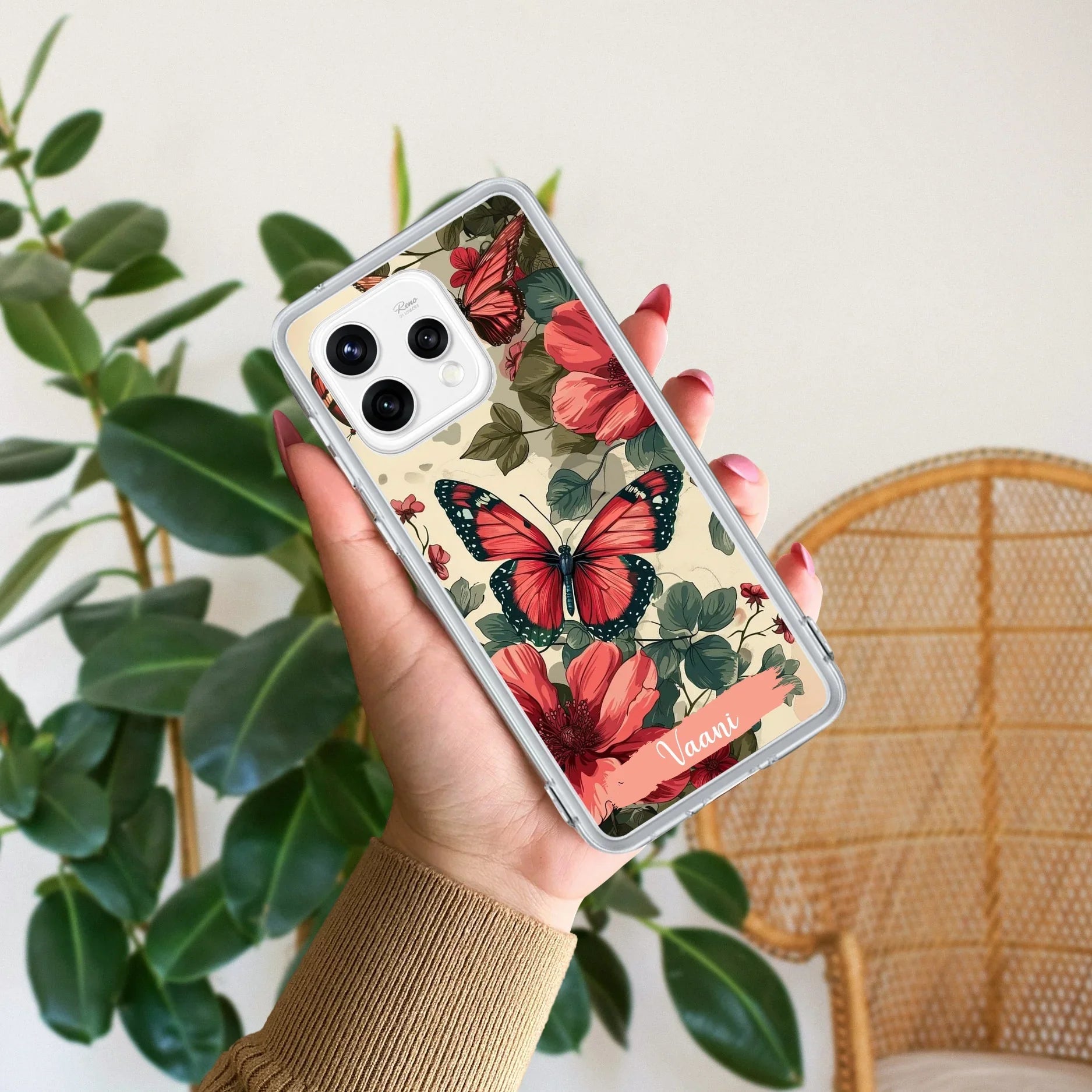 Butterfly  Customize Anti Yellow Case For Oppo Reno 15 5G