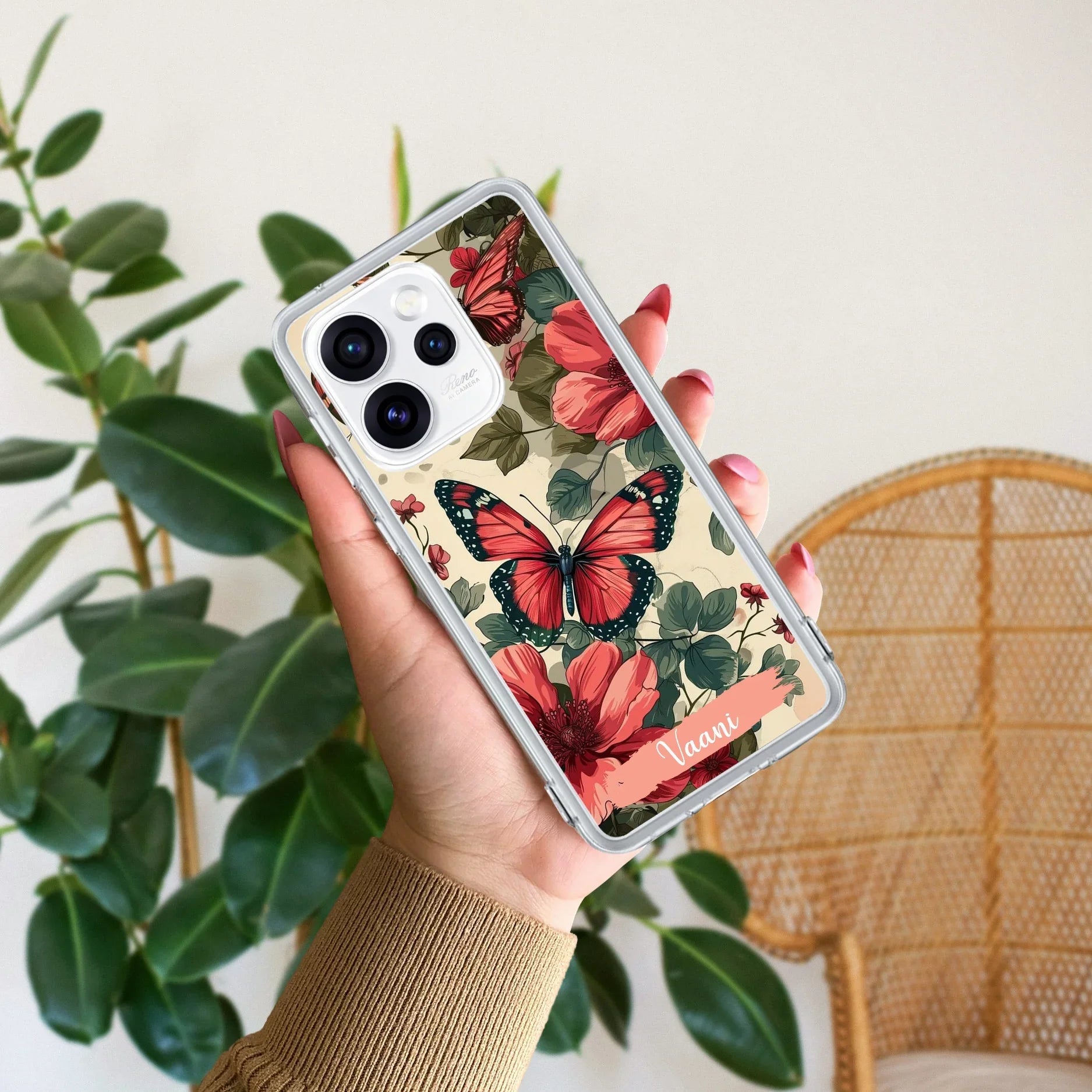 Butterfly  Customize Anti Yellow Case For Oppo Reno 15 Pro Mini 5G