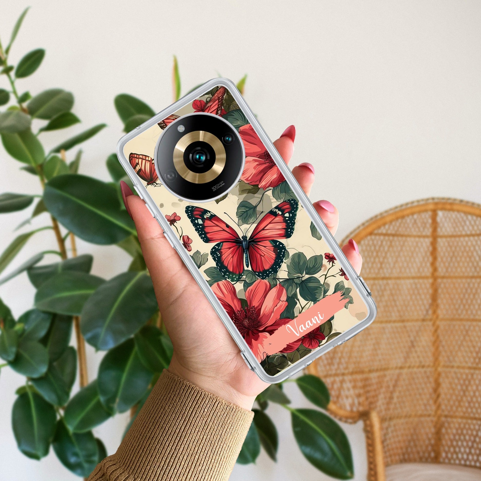 Butterfly Customize Transparent Silicon Case For Realme 11 Pro Plus 5G