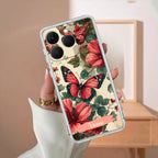 Butterfly Customize Transparent Silicon Case For Realme/Narzo