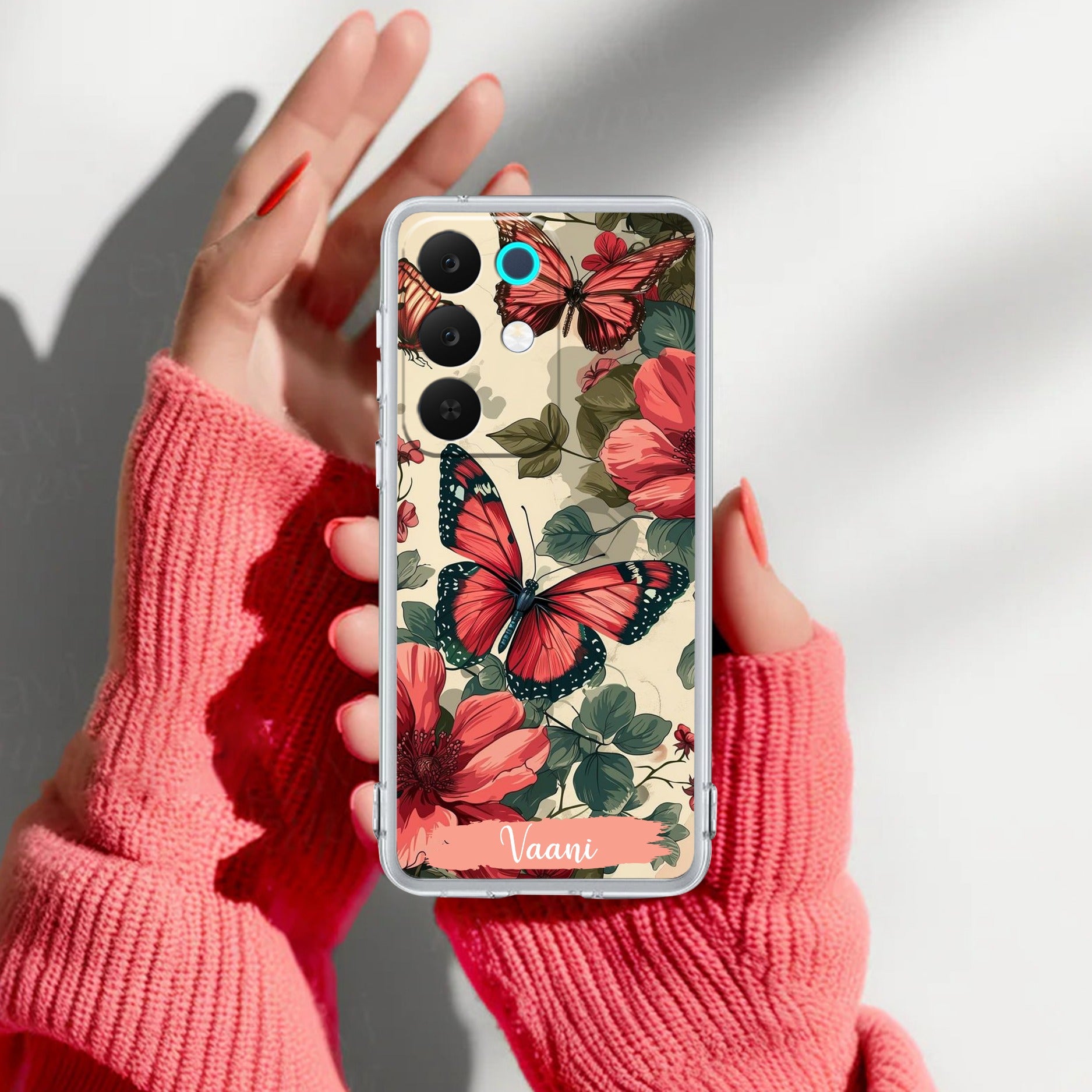 Butterfly Customize Anti Yelllow Case For Realme 15X 5G