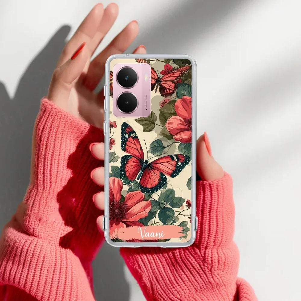 Butterfly Customize Transparent Silicon Case For Realme Narzo 60 5G