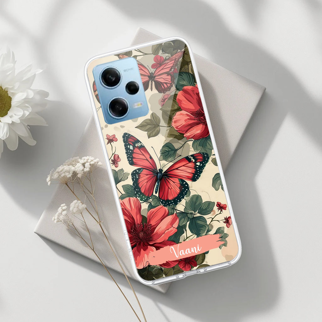 Butterfly Customize Transparent Silicon Case For Redmi Note 12 5G