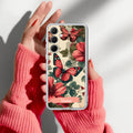 Butterfly Floral Design Anti Yellow Case For Samsung Galaxy F56 5G