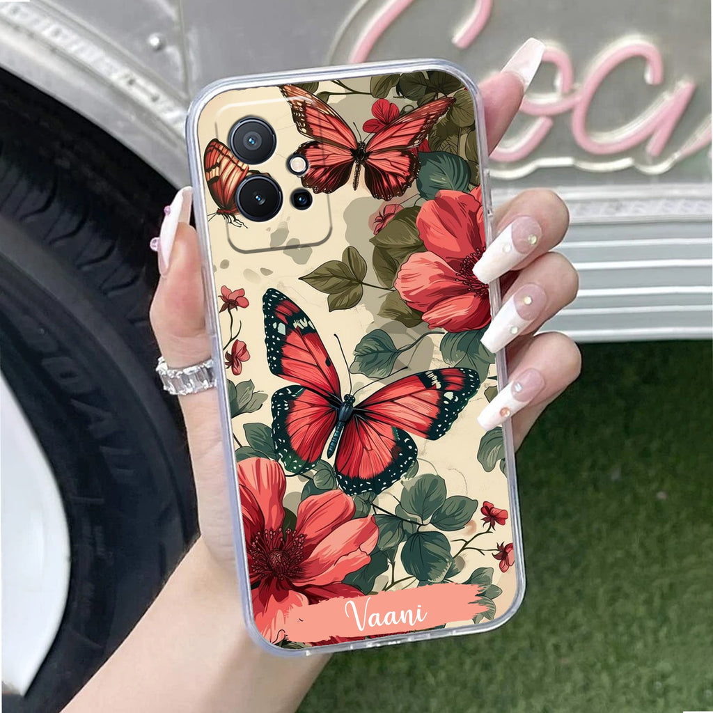 Butterfly  Customize Anti Yellow Case For Vivo T1 5G