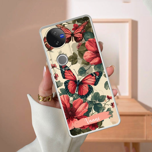 Butterfly  Customize Transparent Silicon Case For Vivo