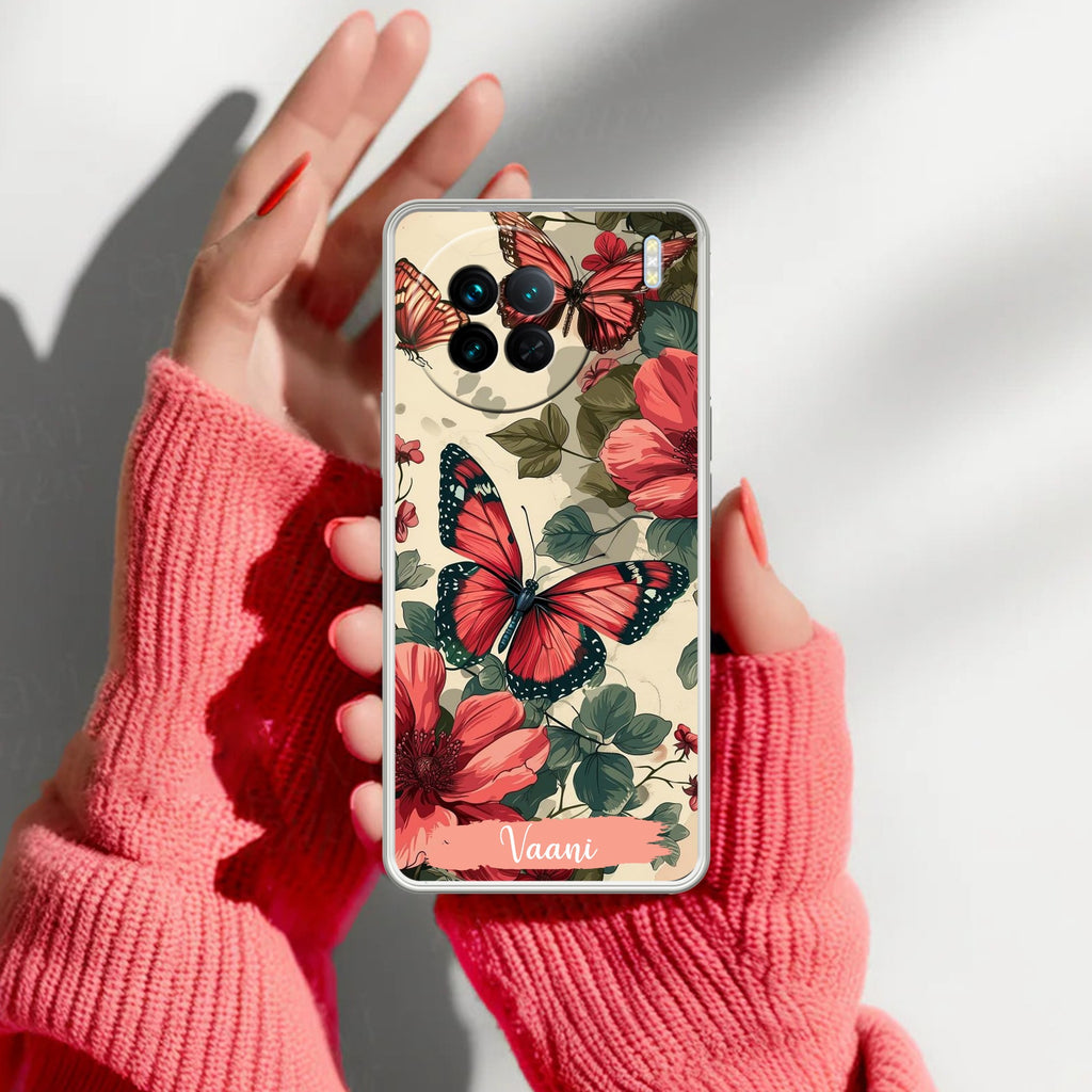Butterfly  Customize Anti Yellow Case For Vivo X90 5G