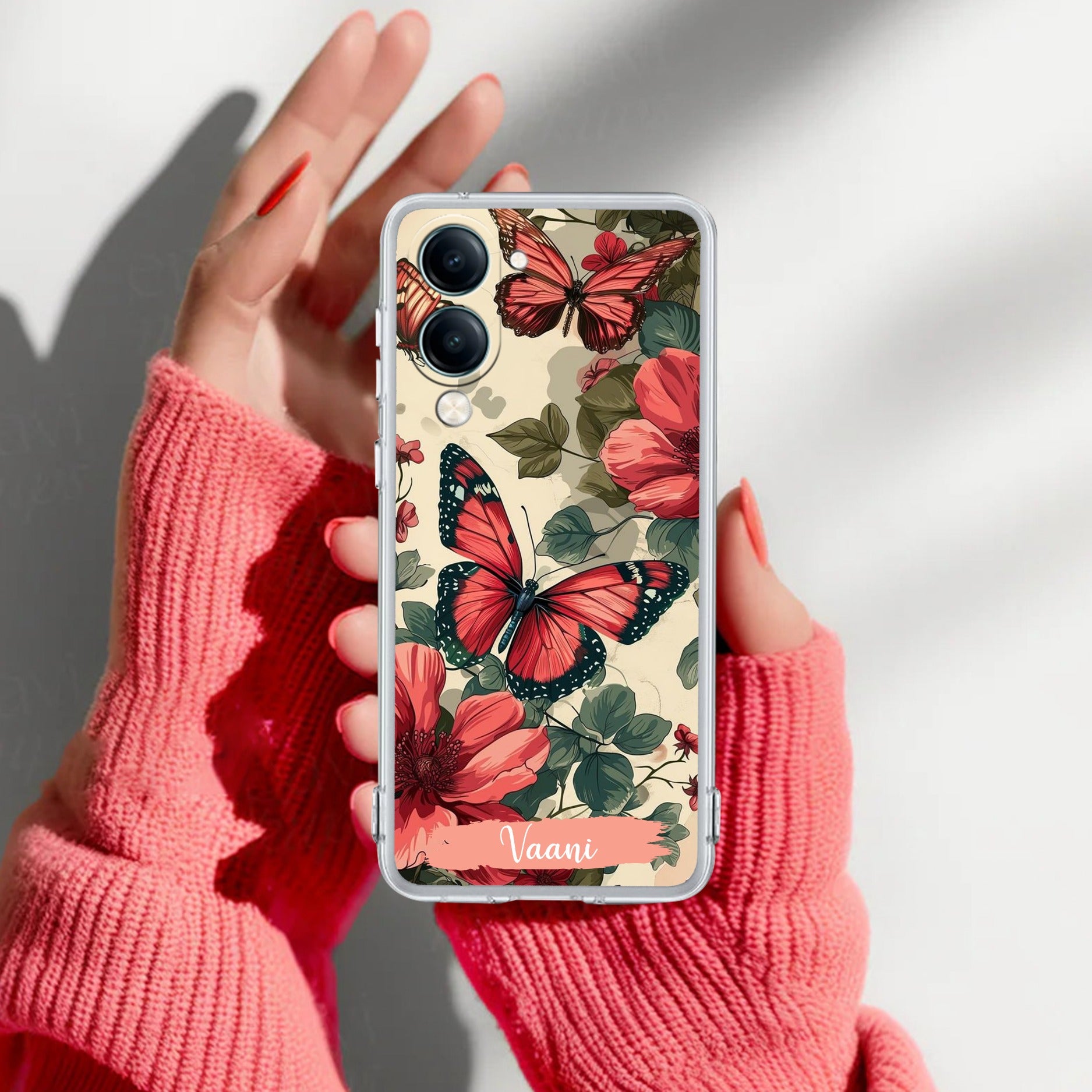 Butterfly  Customize Anti Yellow Case For Vivo T4 Lite 5G