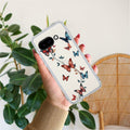 Butterfly Floral Design Transparent Silicon Case For Google Pixel 9a 5G