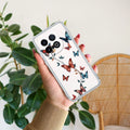 Butterfly Floral Design Transparent Silicon Case For iQOO 13 5G