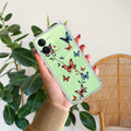 Butterfly Floral Design Transparent Silicon Case For iQOO Z9 5G
