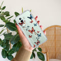 Butterfly Floral Design Transparent Silicon Case For Vivo V40e 5G