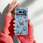 Butterfly Floral Design Transparent Silicon Case For Nothing