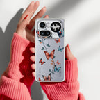 Butterfly Floral Design Anti Yellow Case For Nothing Phone 4A Pro 5G