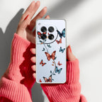 Butterfly Floral Design Anti Yellow Case For OnePlus 12 5G
