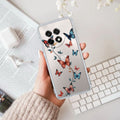 Butterfly Floral Design Transparent Silicon Case For OnePlus 13R 5G