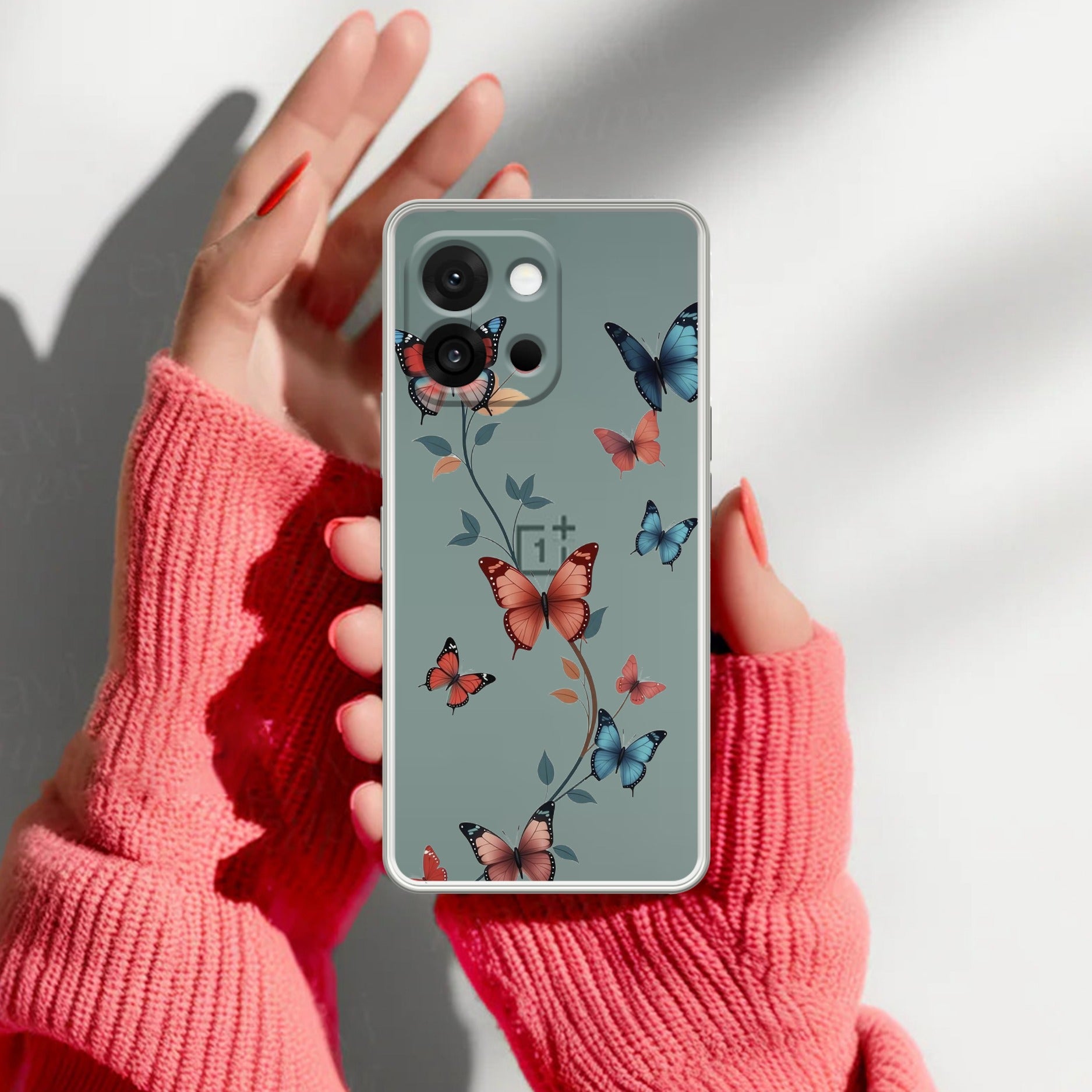 Butterfly Floral Design Anti Yellow Case For OnePlus 13s 5G