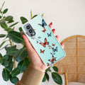 Butterfly Floral Design Transparent Silicon Case For OnePlus Nord 2 5G