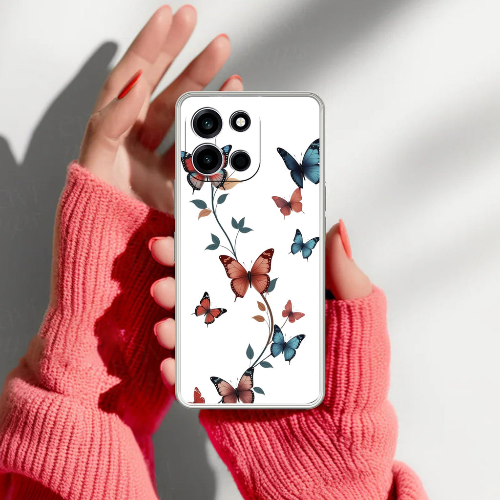 Butterfly Floral Design Anti Yellow Case For OnePlus Nord 6 5G