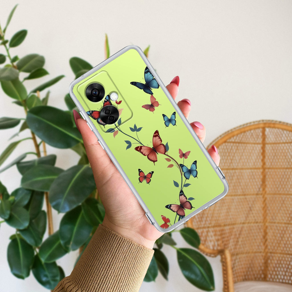 Butterfly Floral Design Anti Yellow Case For OnePlus Nord CE 3 5G